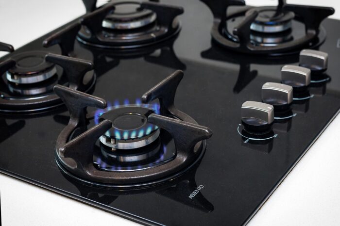Example of a gas stove