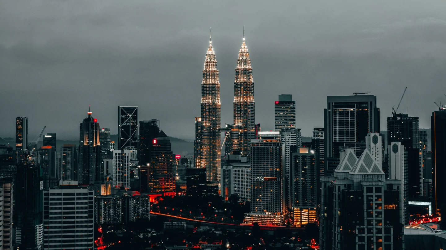 The cityscape of central Kuala Lumpur